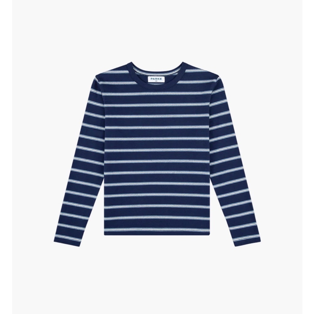 PARKE Maggie and Emma Long Sleeve Stripped Shirt
